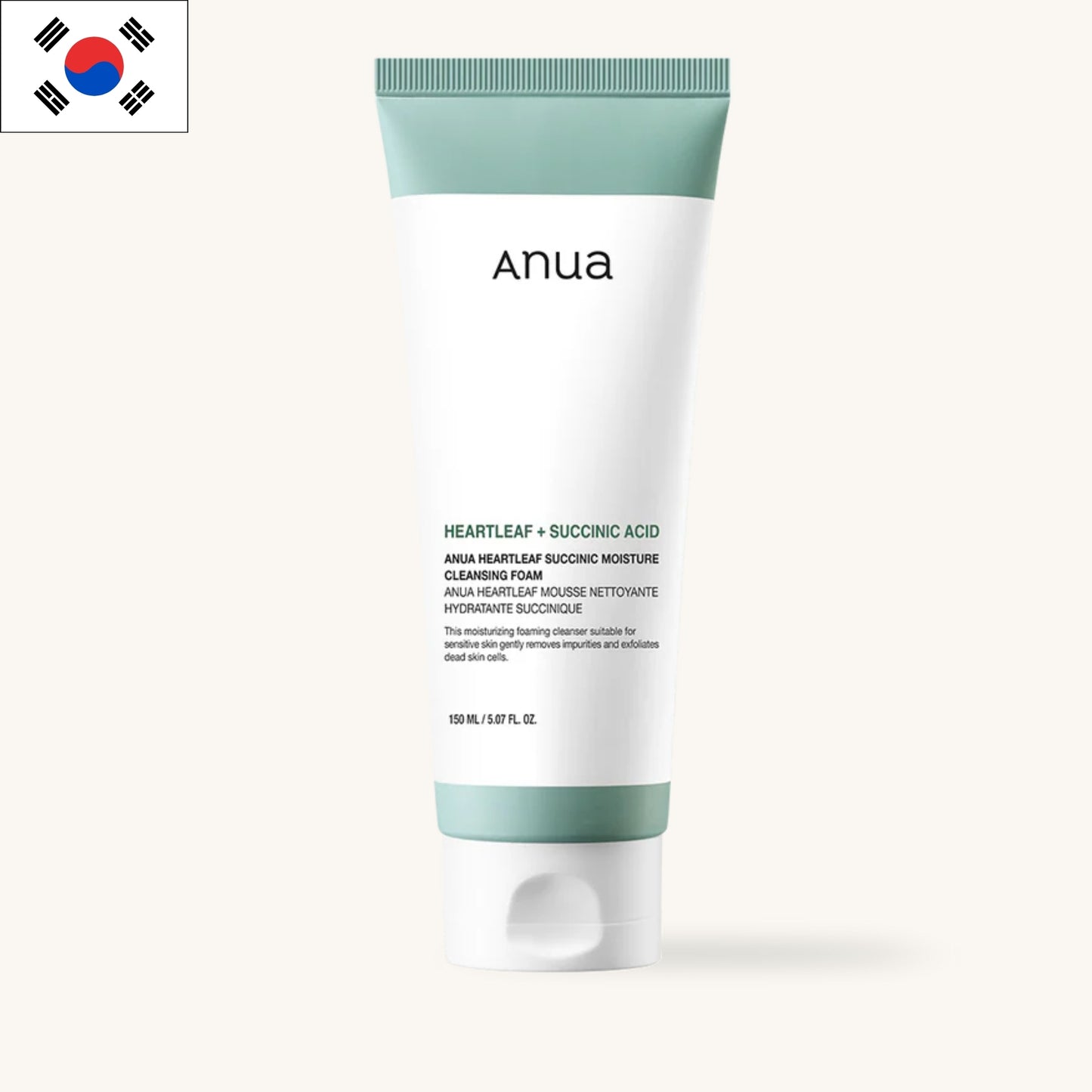 Anua - Heartleaf Succinic Moisture Cleansing Foam (150ml)