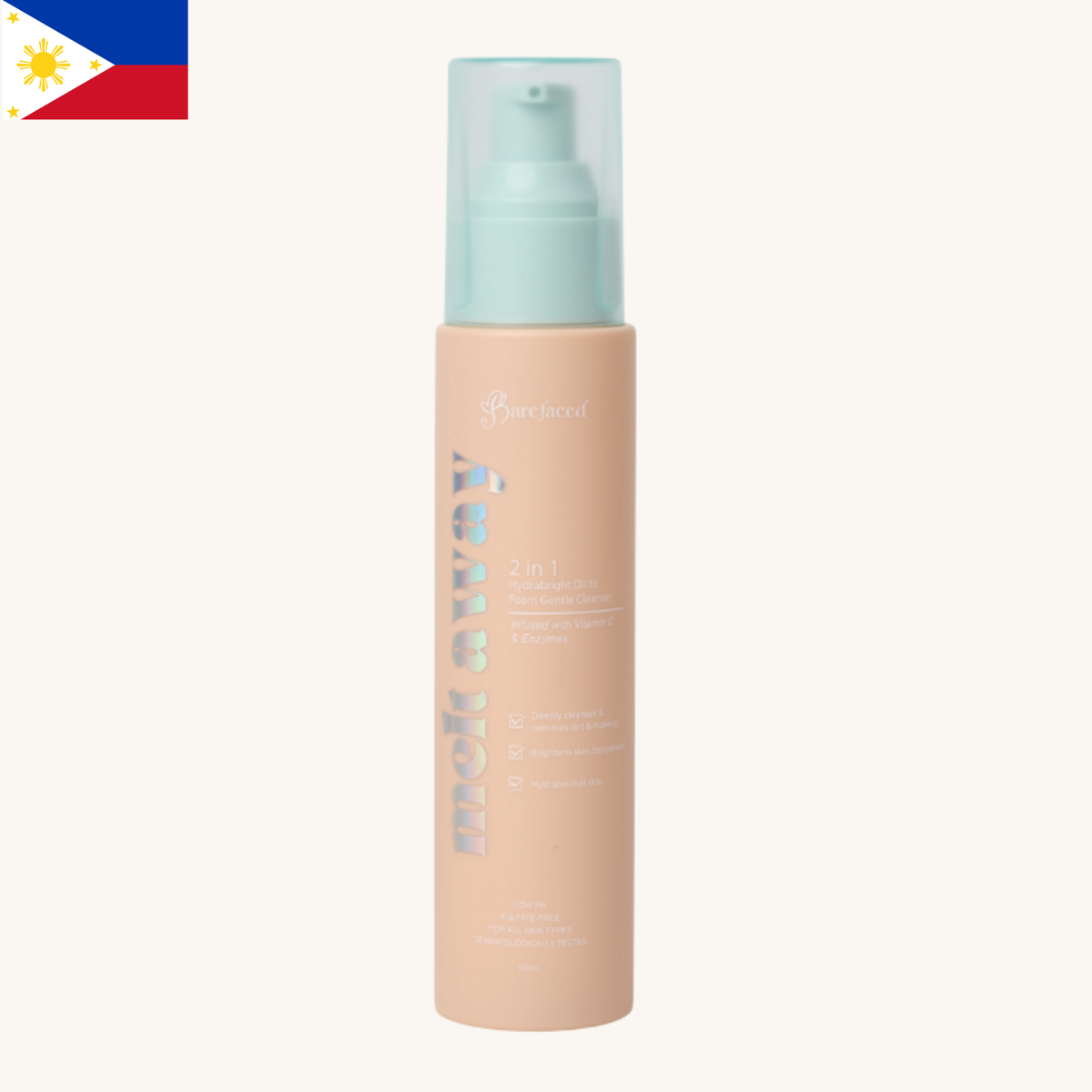 Barefaced - Melt Away 2 in 1 Hydrabright Oil Foam Cleanser Face Make Up (100ml)