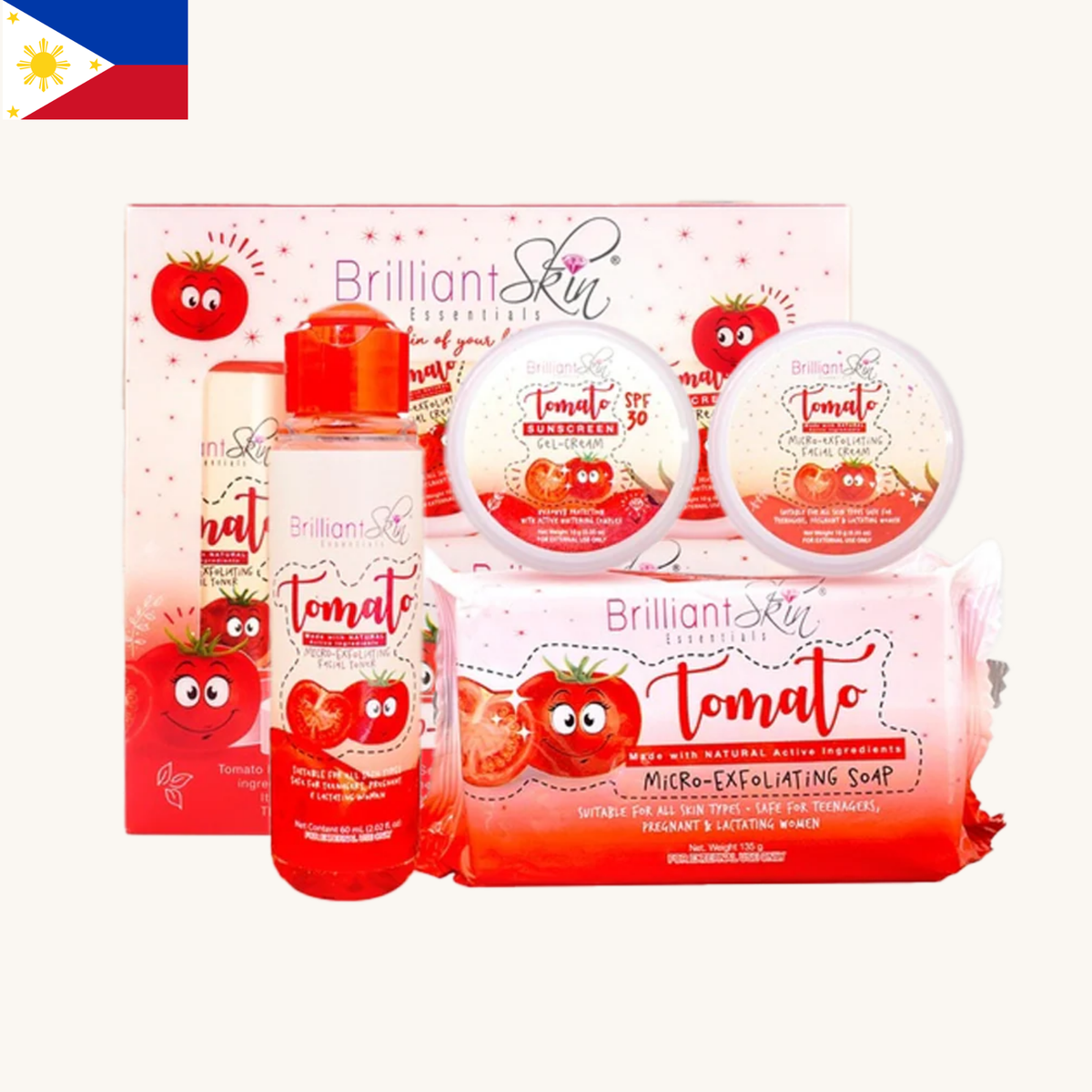 Brilliant Skin - Tomato Micro-Exfoliating Facial Set