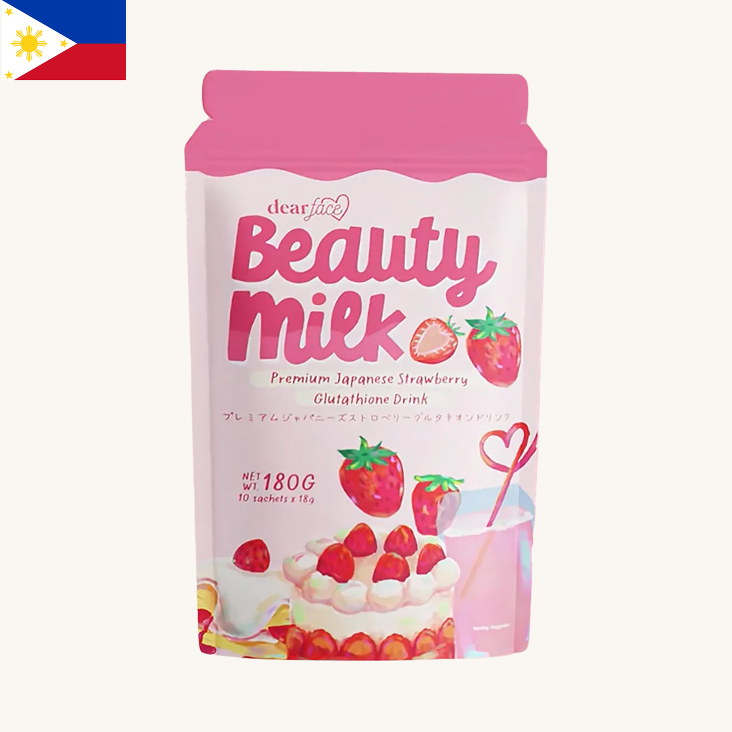 Dear Face - Beauty Milk Strawberry (180g)