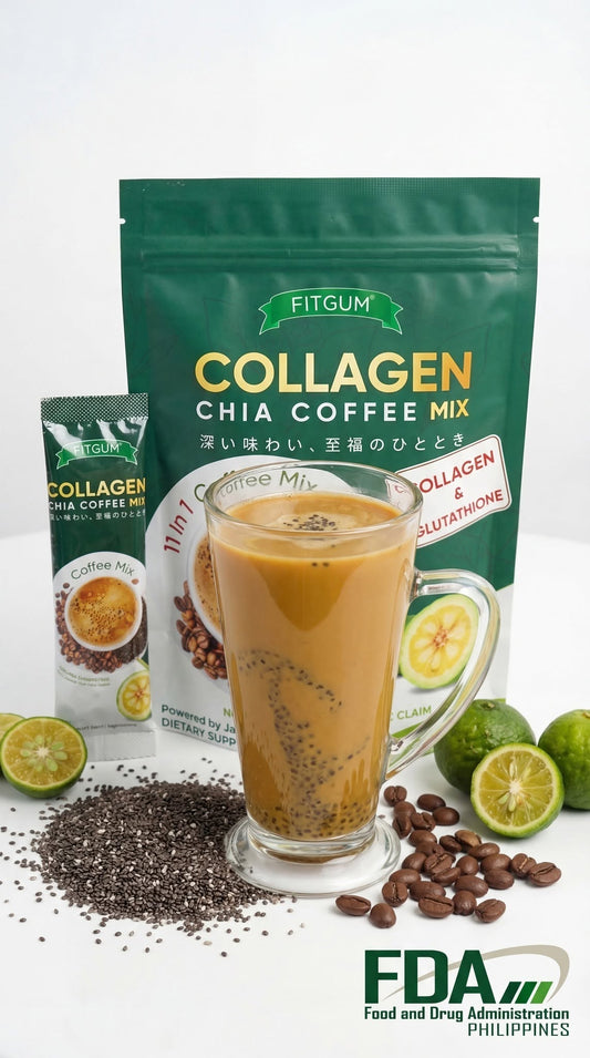 Fitgum - Collagen Chia Coffee Mix (10 x 12g)