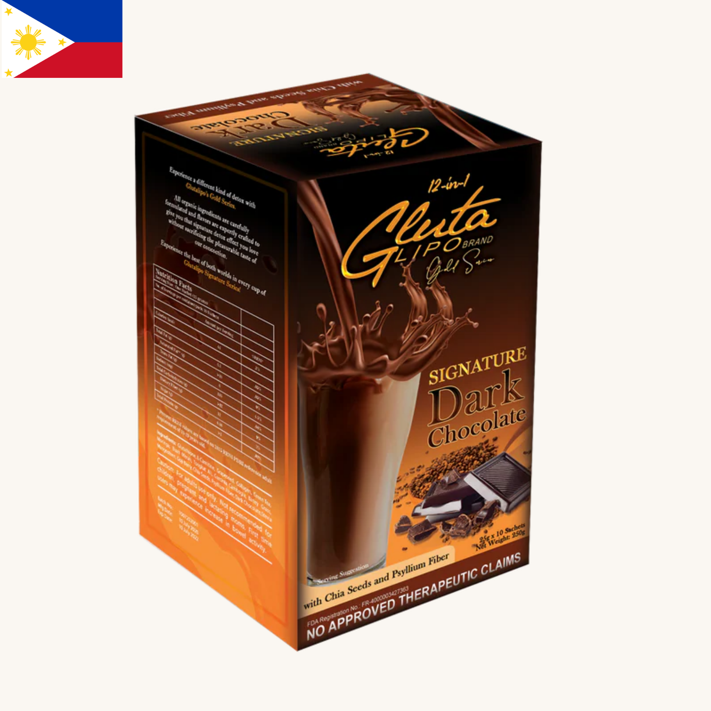 Gluta Lipo - Gold Series Dark Chocolate (10 x 25g)