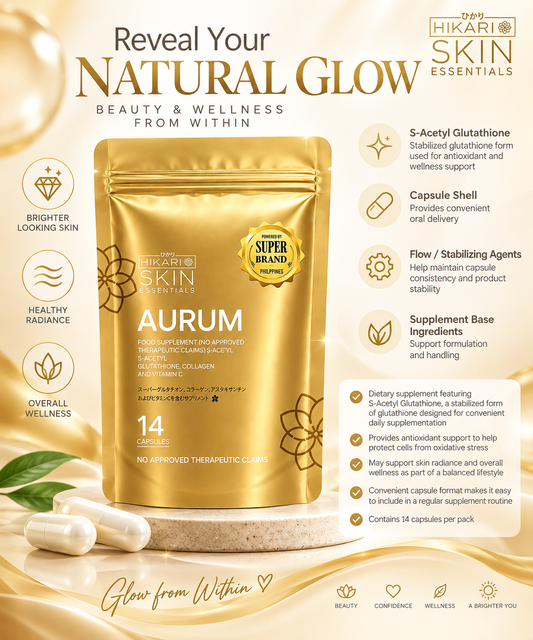 Hikari Skin Essentials - Aurum S-Acetyl Glutathione (14 Capsules)