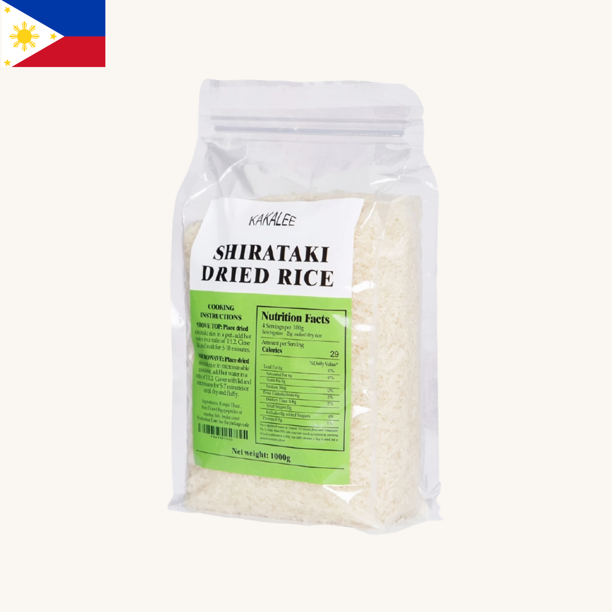 Kakalee - Shirataki Dried Rice (1kg)