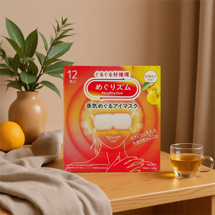 Kao - MegRhythm Steam Eye Mask Yuzu (12pcs)