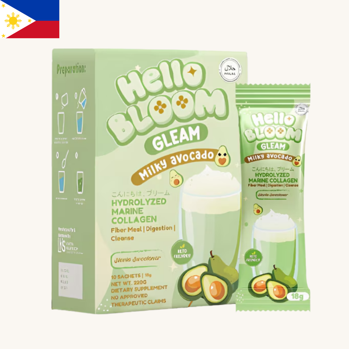 LKS Beauty - Hello Bloom Gleam Milky Avocado (10 x 18g) 220g