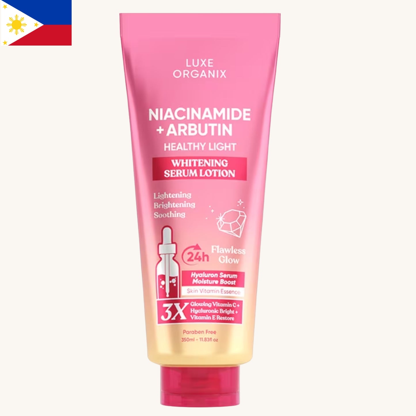 Luxe Organix - Niacinamide + Alpha Arbutin Whitening Serum Lotion (350ml)