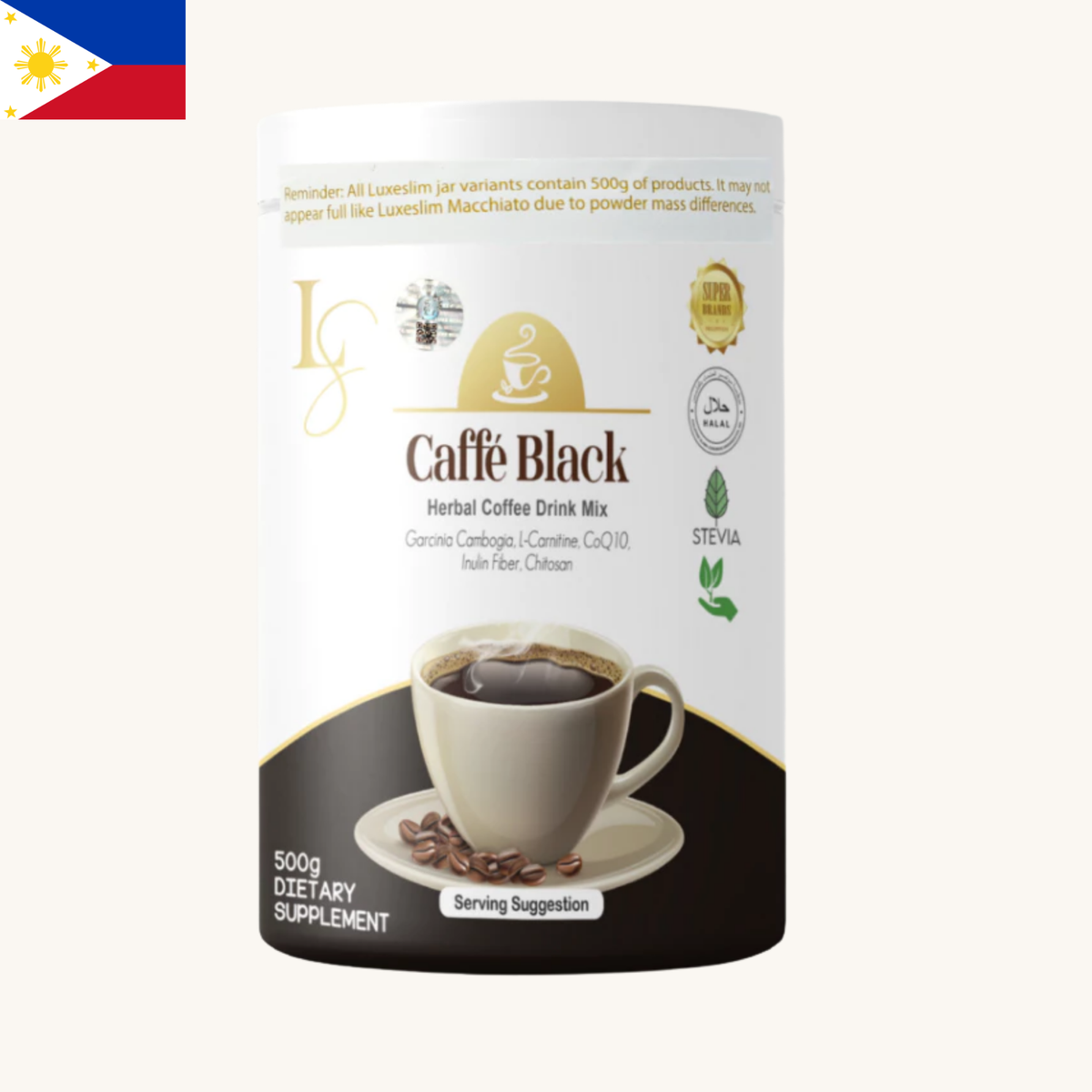 Luxe Slim - Caffe Black Herbal Coffee Drink Mix (500g)