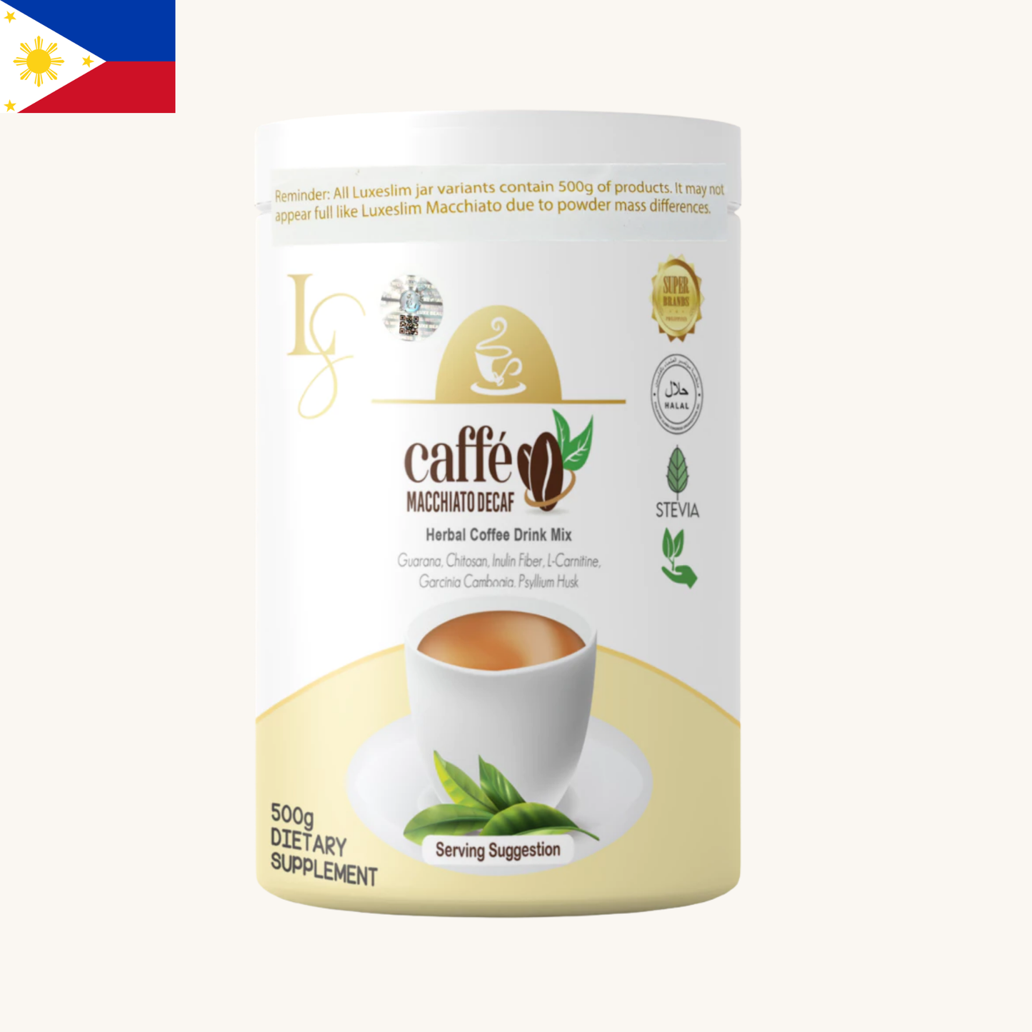 Luxe Slim - Caffe Macchiato Decaf Herbal Coffee Drink Mix (500g)
