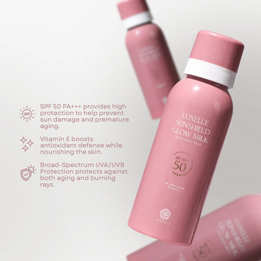 Luxelle - Sunshield Glow Milk Sunscreen Spray SPF50 PA+++ (120ml)