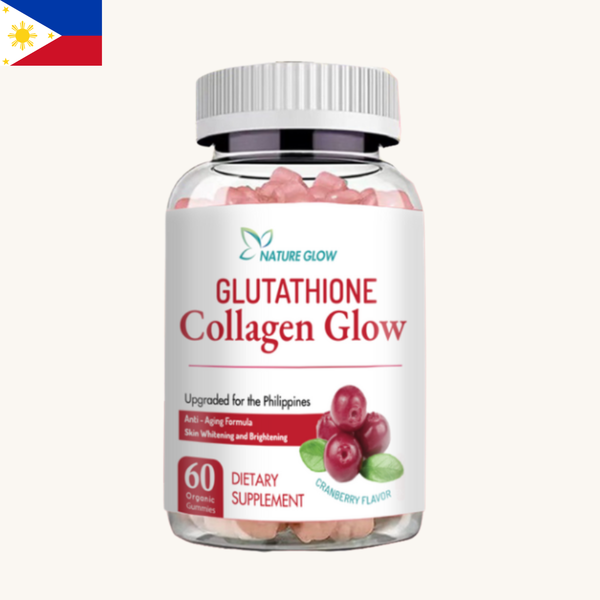 Nature Glow - Glutathione Collagen Glow Cranberry (60 Capsules)