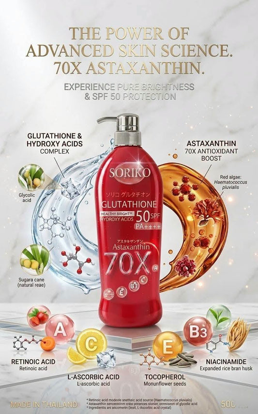 Soriko - Glutathione 70X Body Lotion SPF50 PA++++ (500ml)