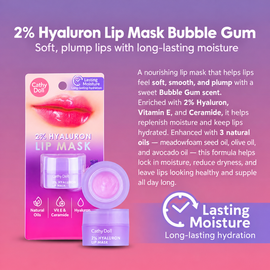 Cathy Doll - Lip Mask Bubble Gum 2% Hyaluron (4.5g)