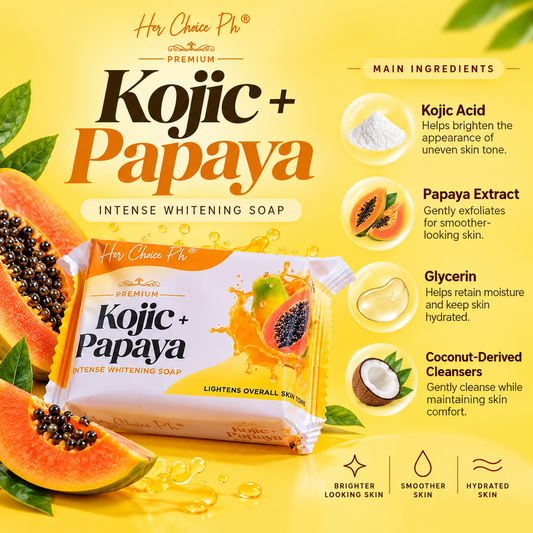 Her Choice PH - Kojic Papaya Whitening Soap (80g)