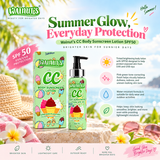 Walnut’s CC - Waterproof Brightening Body Lotion SPF50 Green (200ml)