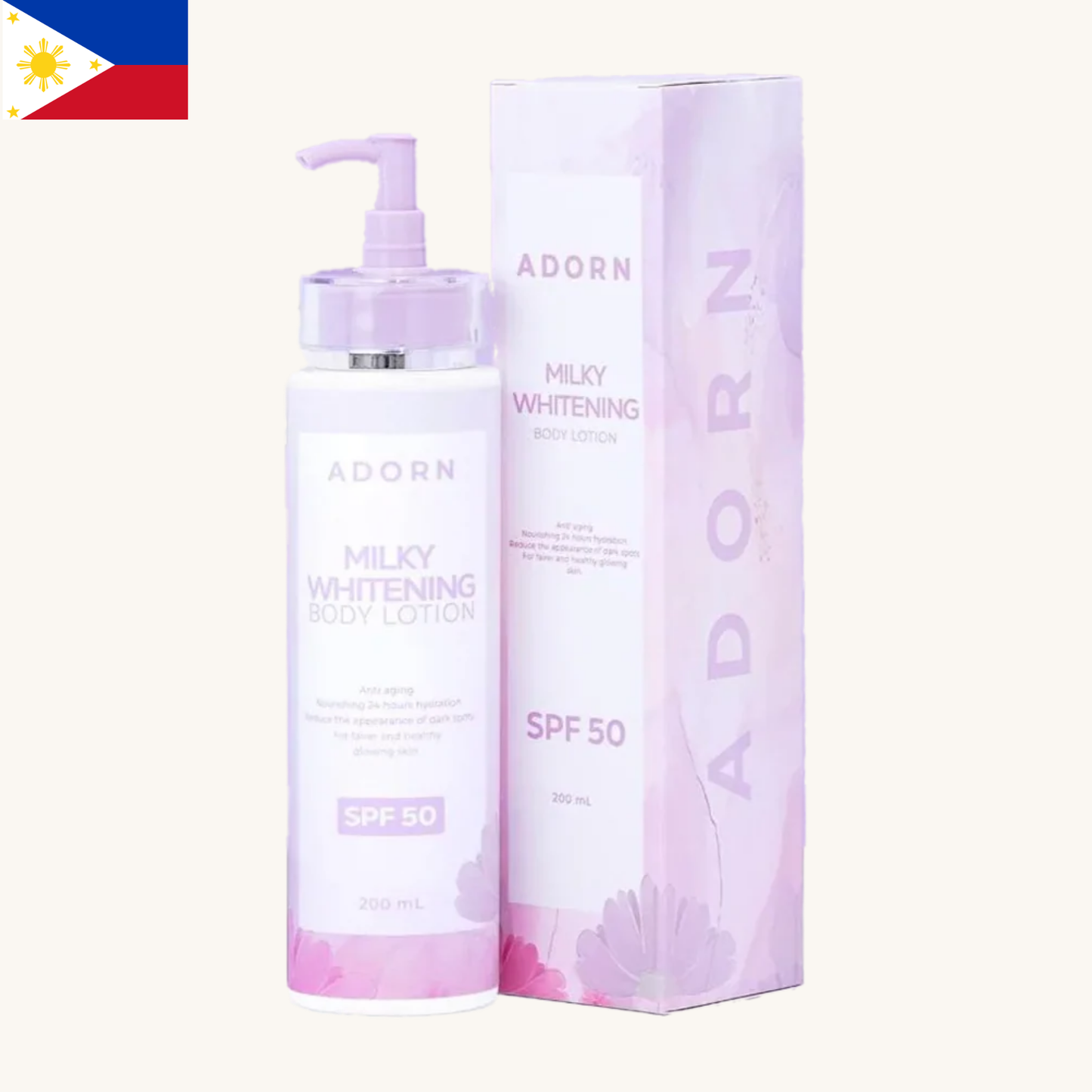 Adorn Skin - Milky Whitening Body Lotion SPF50 ( 200ml)