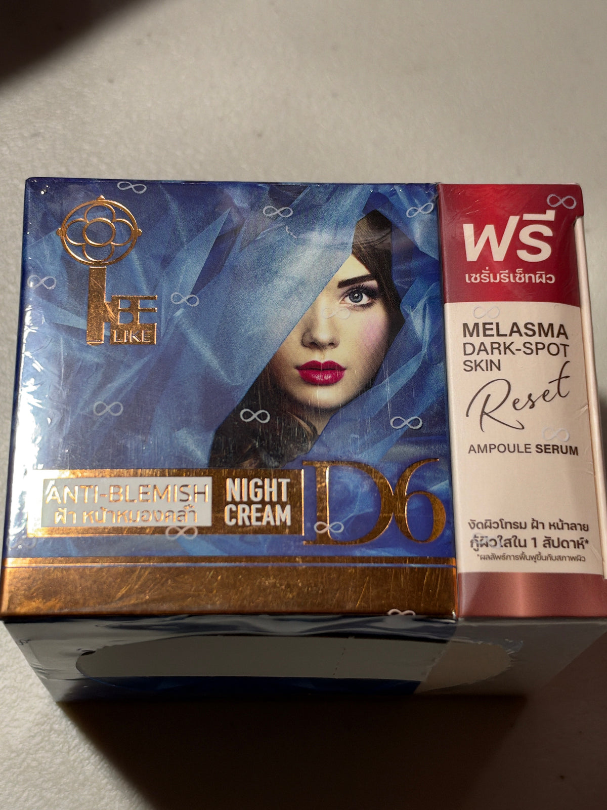 Be Like - D6 Anti-Blemish Night Cream (15g) + Melasma Serum