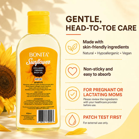 Bonita - Sunflower Collagen Firming Body Oil SPF30 (100ml)