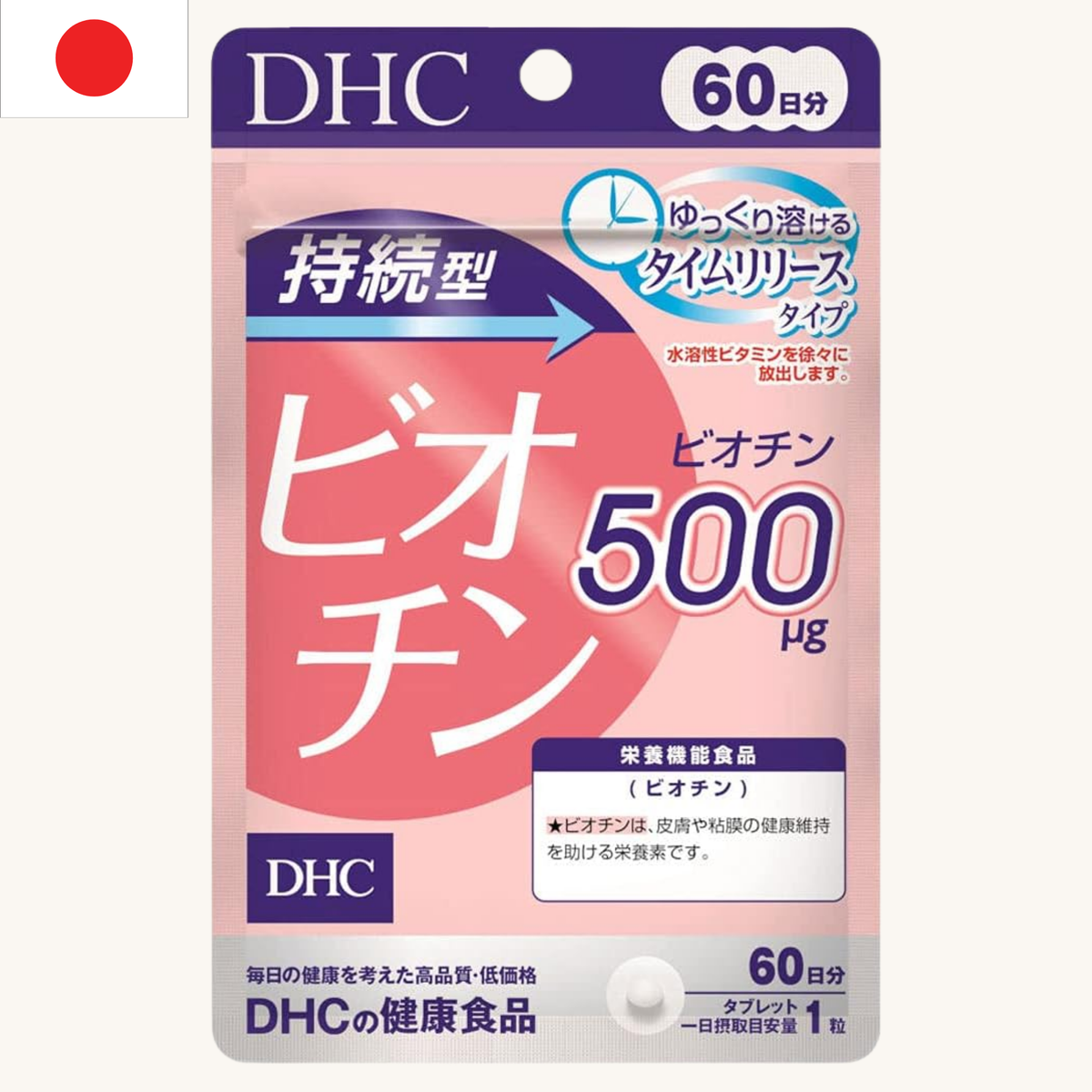 DHC - Sustained Release Biotin 60 Days Supply (60 tablets)