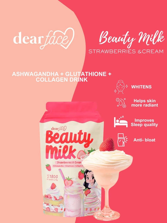 Dear Face - Beauty Milk Strawberries & Cream (180g)