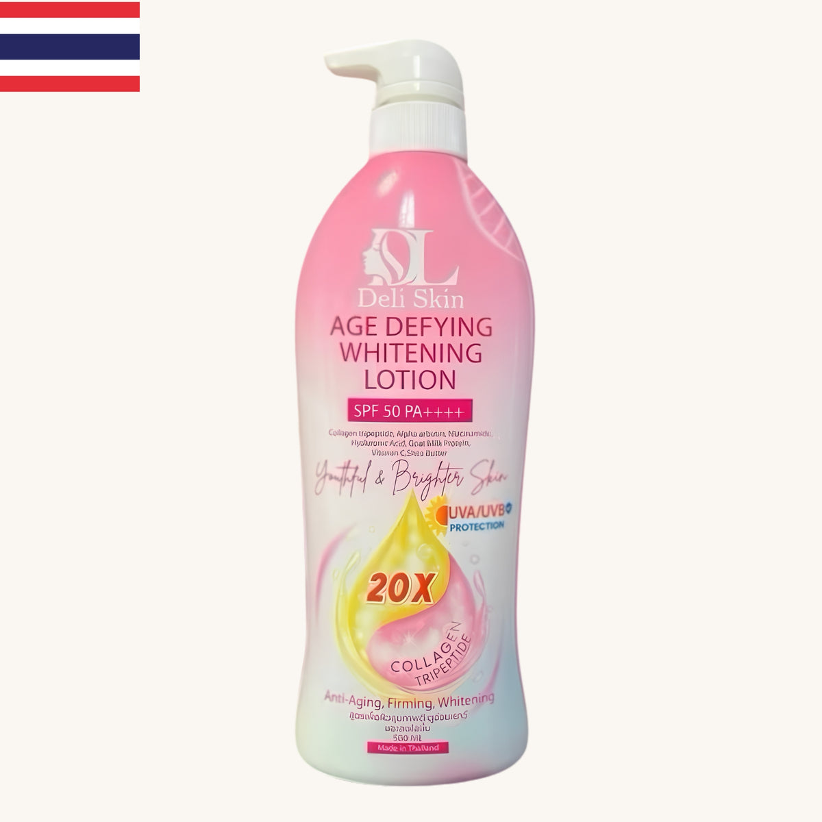 Deli Skin - Age Defying Whitening Lotion with SPF50 PA++++ (500ml)