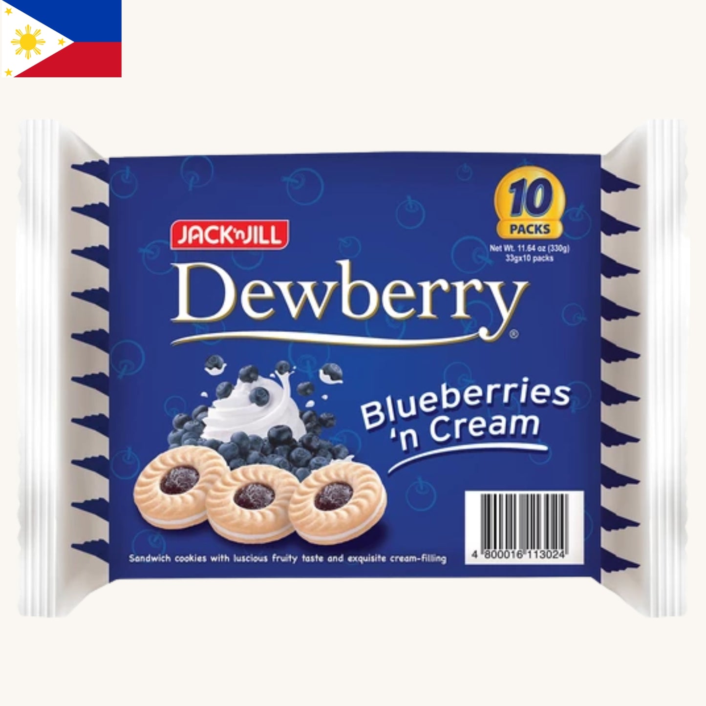 Dewberry Blueberries and Cream (33g x 10)