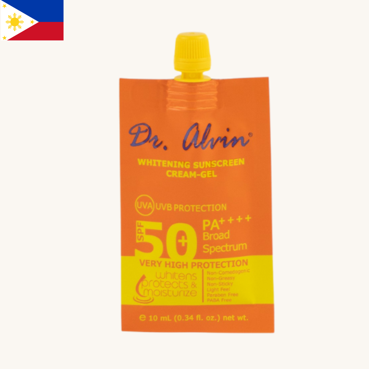 Dr. Alvin - Whitening Sunscreen Cream-Gel SPF50 PA++++ (10ml)