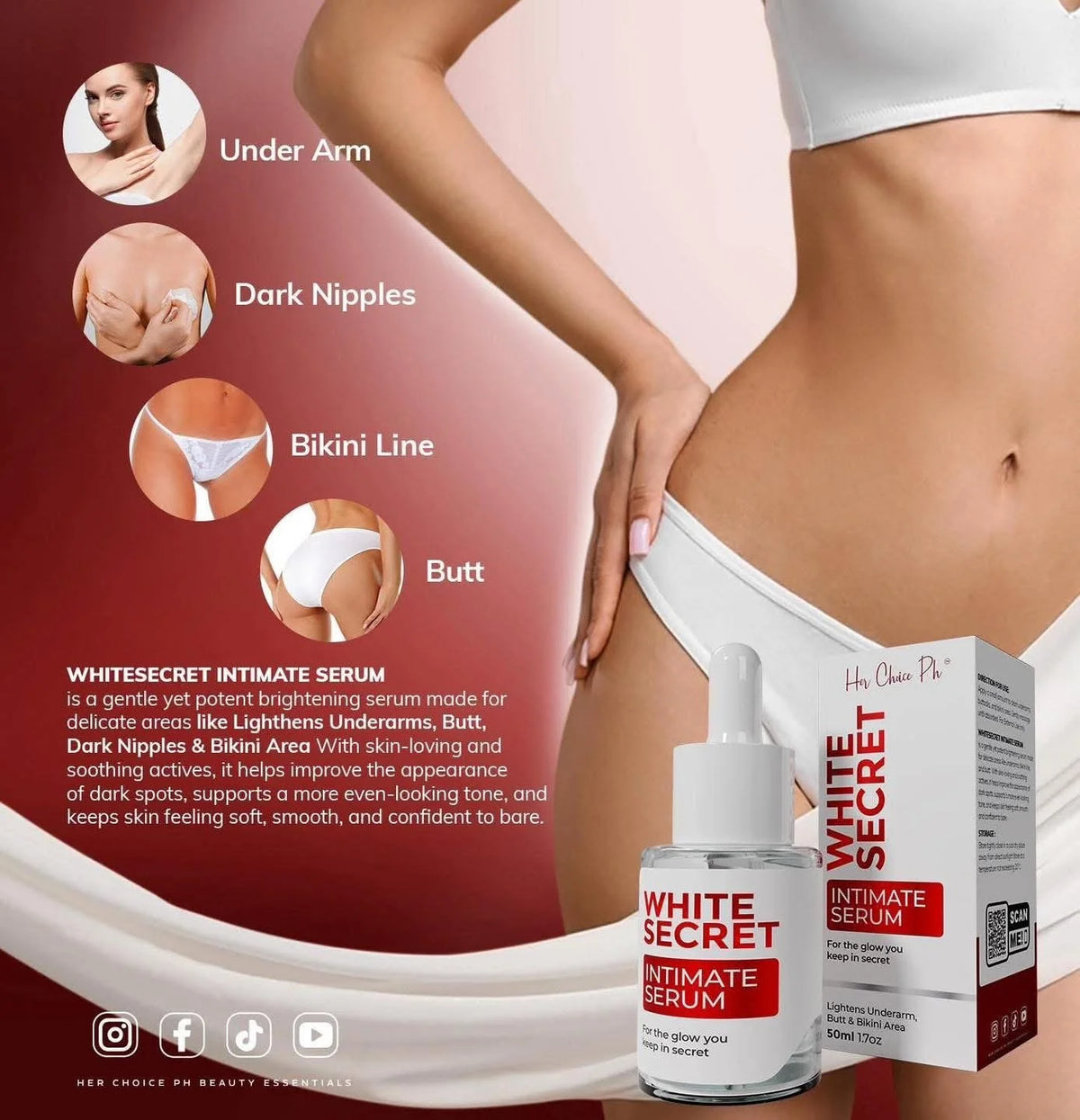 Her Choice PH - White Secret Intimate Serum (50ml)