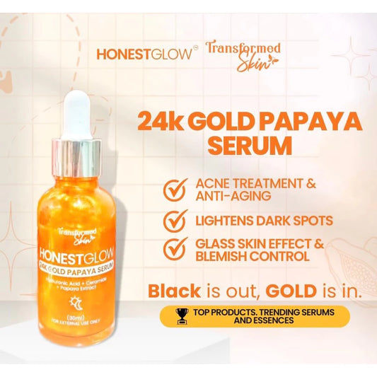 Honest Glow - 24k Gold Papaya Serum (30ml)