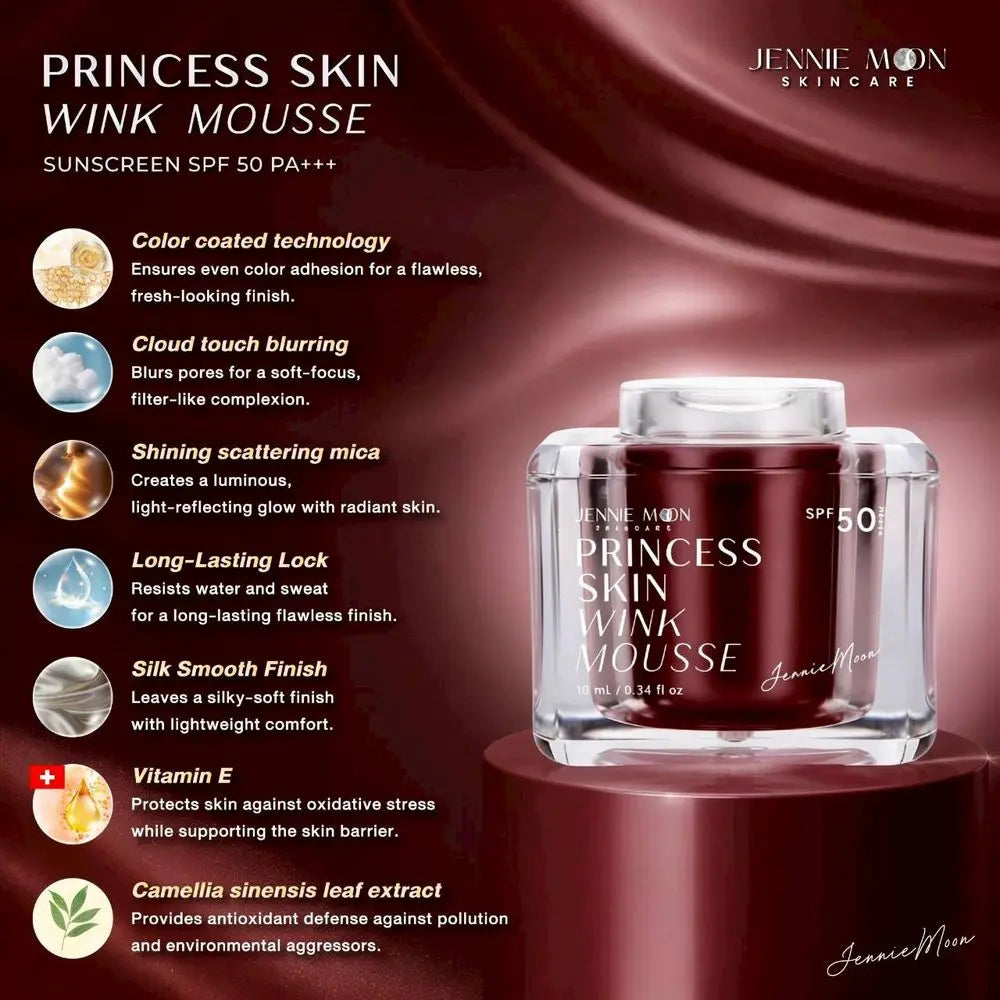 Jennie Moon - Princess Skin Wink Mousse Face Sunscreen SPF50 PA+++ (10ml)