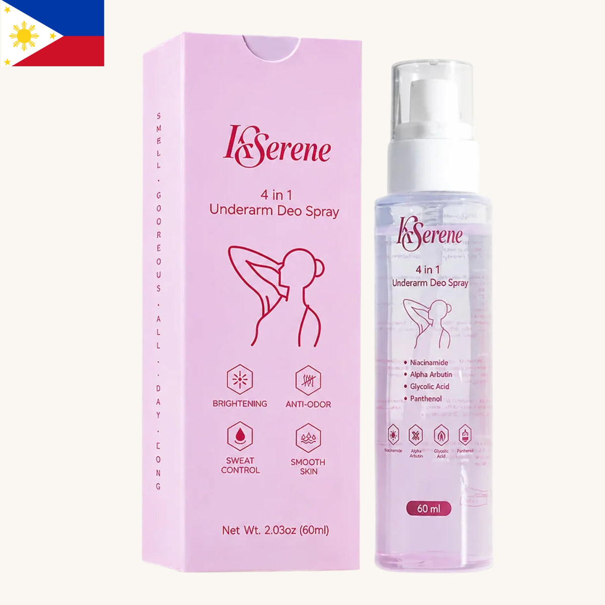 KSerene - 4in1  Underarm Deo Spray (60ml)