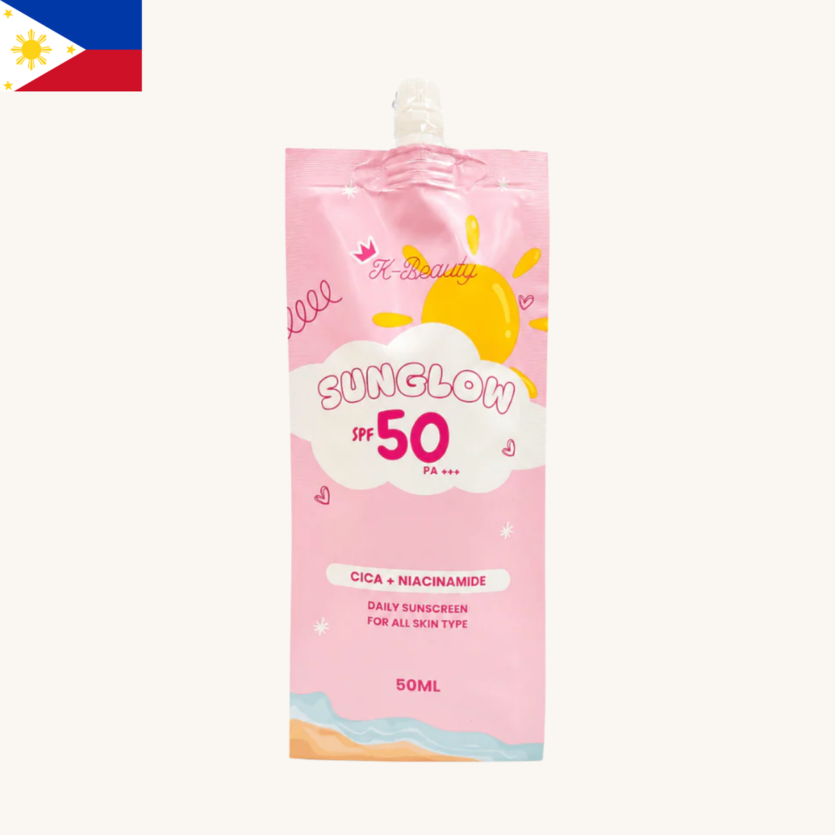 K Beauty - Sun Glow Sunscreen SPF50 PA+++ (50ml)