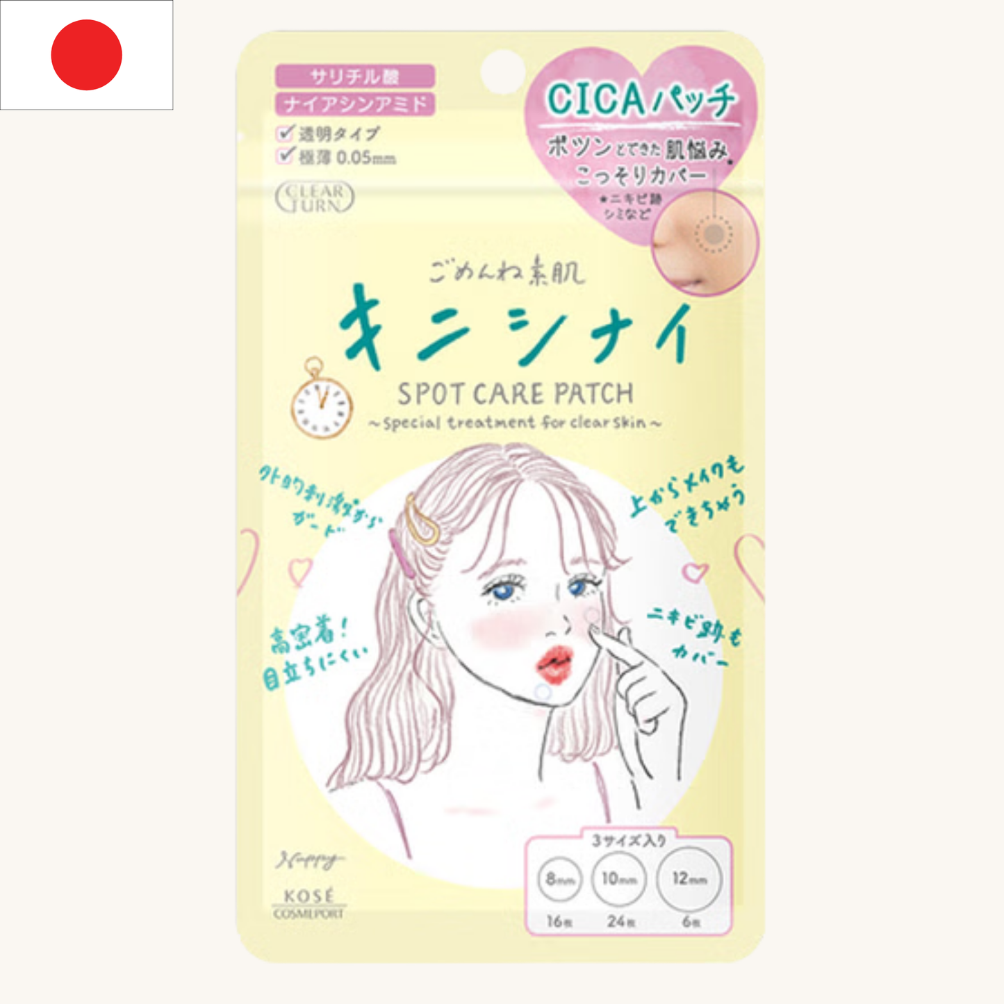 Kose - Clear Turn Acne Spot Dressing Patch Pimple Stickers (46pcs)