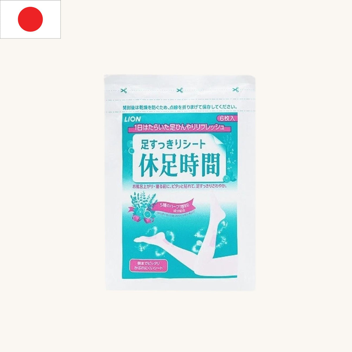 Lion - Leg and Foot Cooling Gel Patch (6 patches)