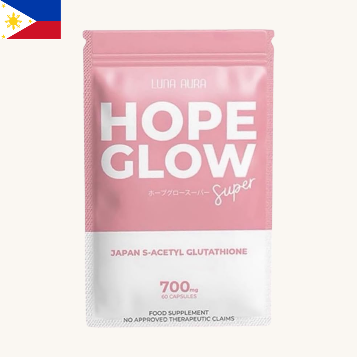 Luna Aura - Hope Glow Super Glutathione 700mg (60 Capsules)