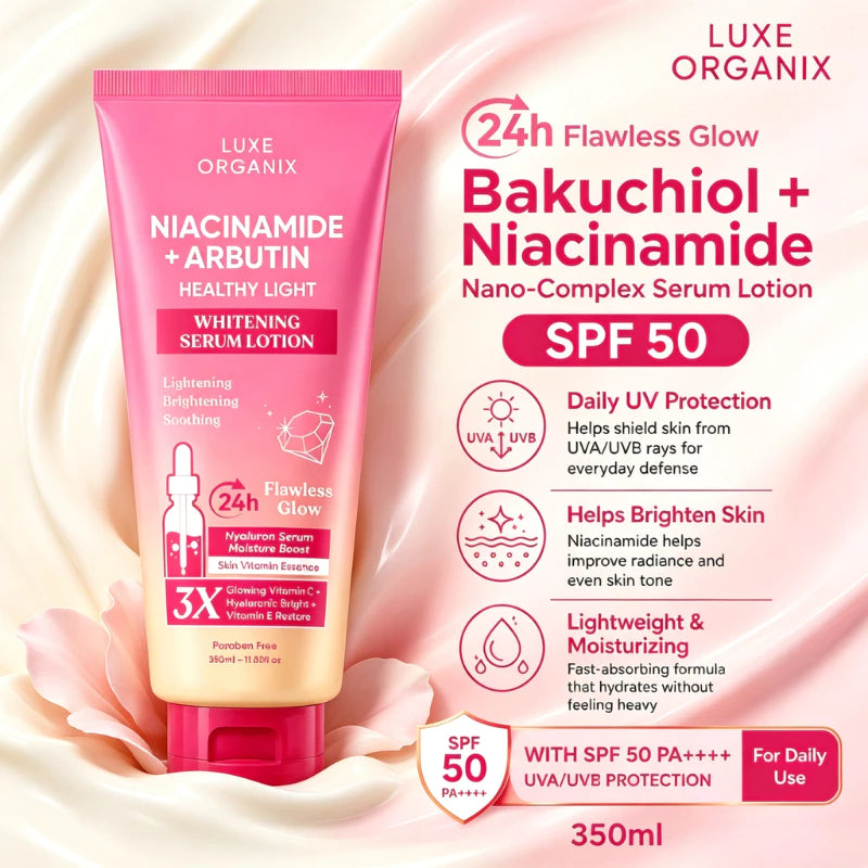 Luxe Organix - Niacinamide + Alpha Arbutin Whitening Serum Lotion (350ml)