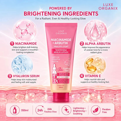 Luxe Organix - Niacinamide + Alpha Arbutin Whitening Serum Lotion (350ml)