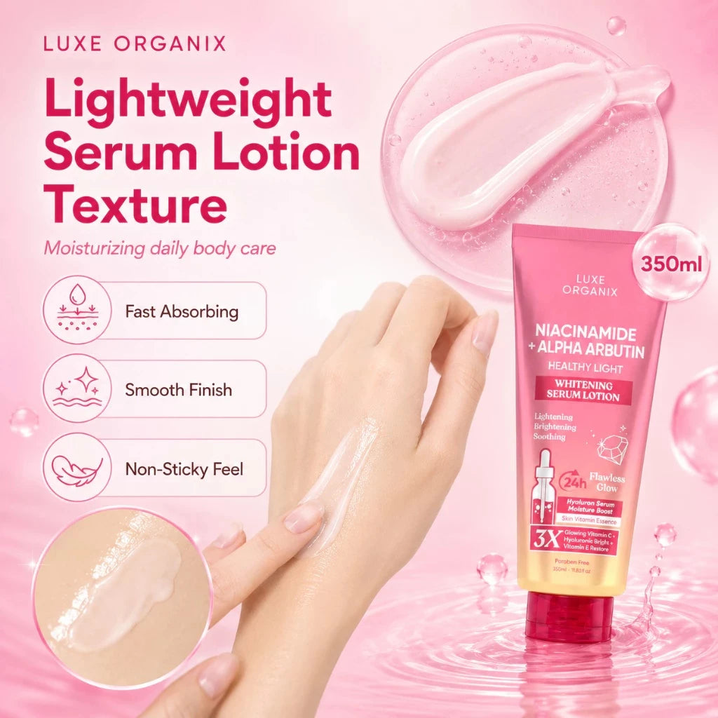 Luxe Organix - Niacinamide + Alpha Arbutin Whitening Serum Lotion (350ml)