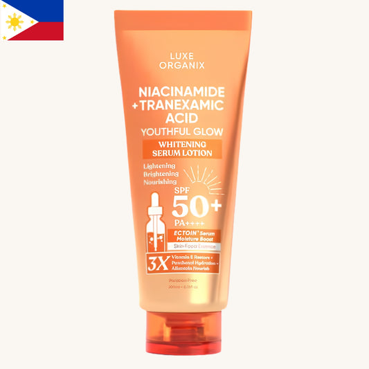 Luxe Organix - Niacinamide + Tranexamic Acid Youthful Glow Whitening Serum Lotion SPF50 Pa++++ (200ml)