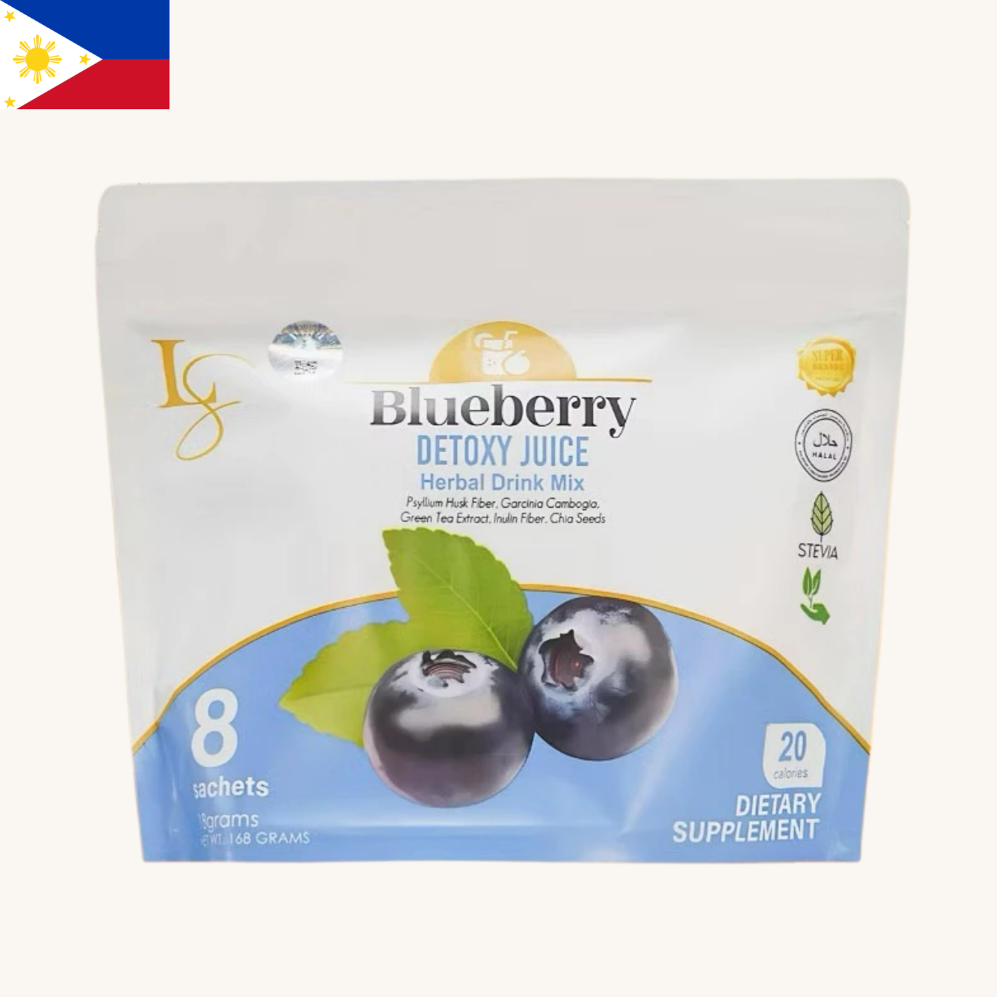 Luxe Slim - Blueberry Juice Herbal Drink Mix (8 x 21g) 168g