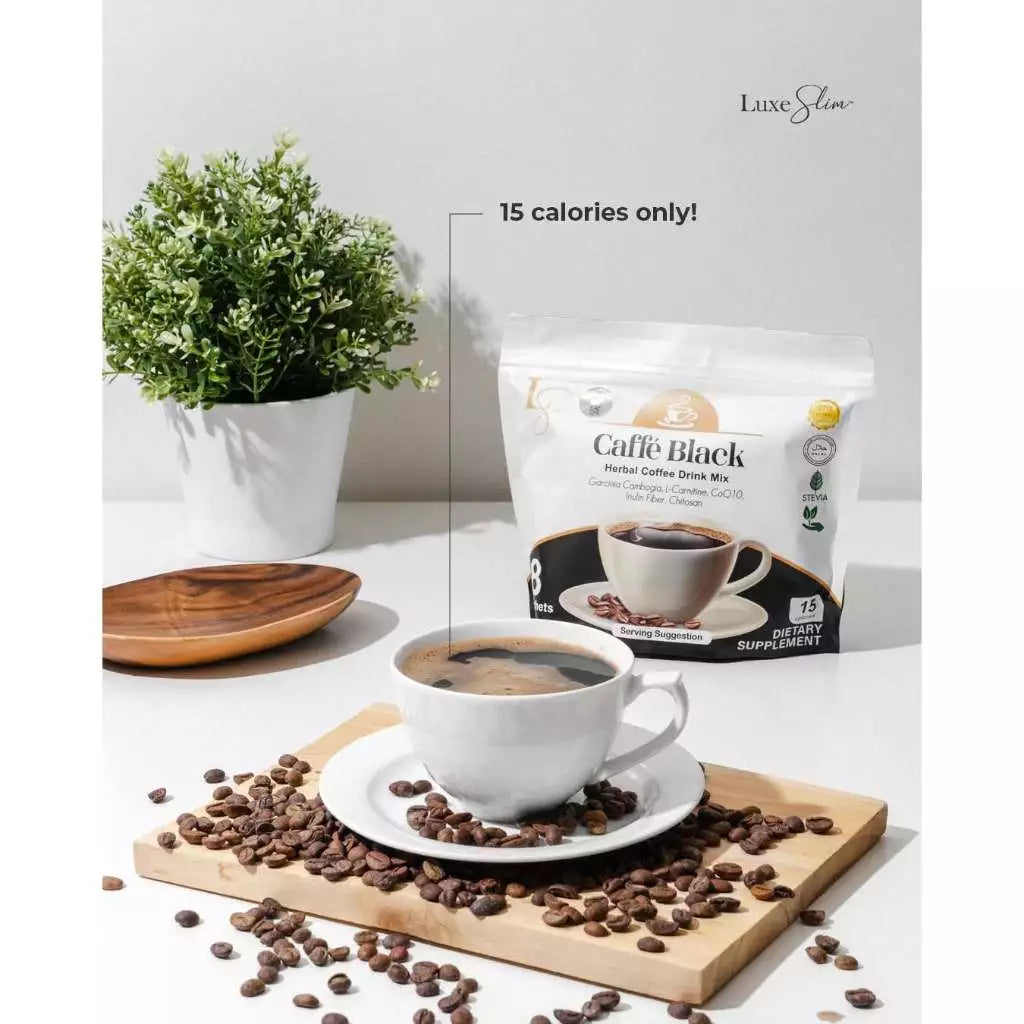 Luxe Slim - Caffe Black Herbal Coffee Drink Mix (8 x 21g) 168g