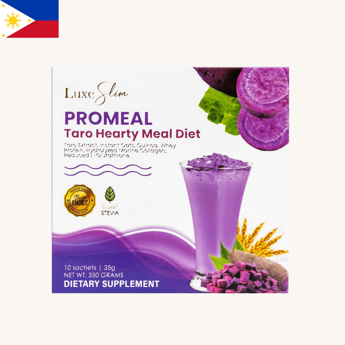 Luxe Slim - ProMeal Taro Hearty Meal (10 x 35g) 350g