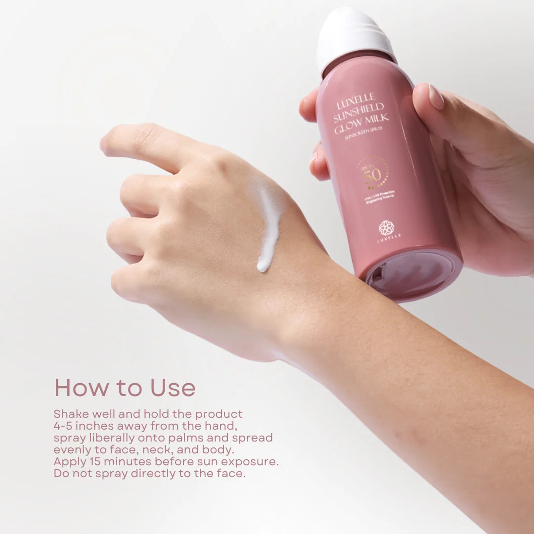 Luxelle - Sunshield Glow Milk Sunscreen Spray SPF50 PA+++ (120ml)