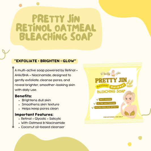 Pretty Jin - Retinol Oatmeal Bleaching Soap (70g)