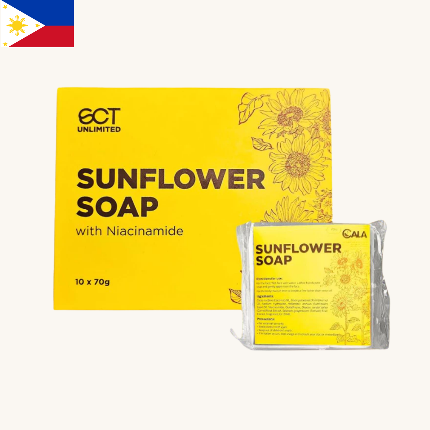 SCT - Sunflower Soap With Niacinamide (10 x 70g)
