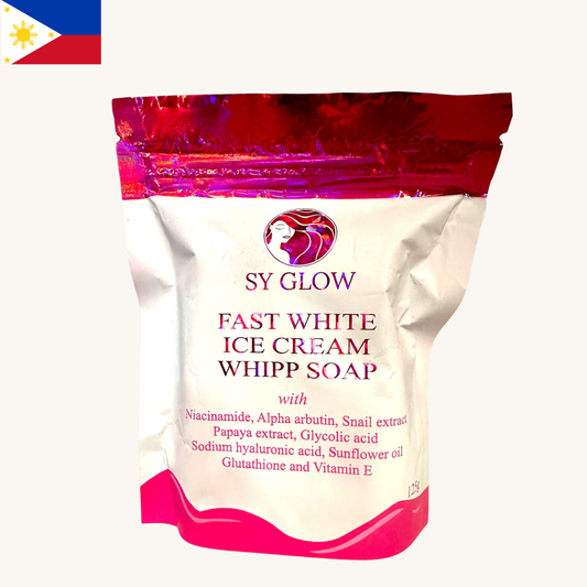SY Glow - Fast White Ice Cream Whipped Soap (125g)