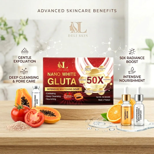 Deli Skin - Nano White Gluta Intensive Whitening Soap (90g)