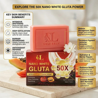 Deli Skin - Nano White Gluta Intensive Whitening Soap (90g)