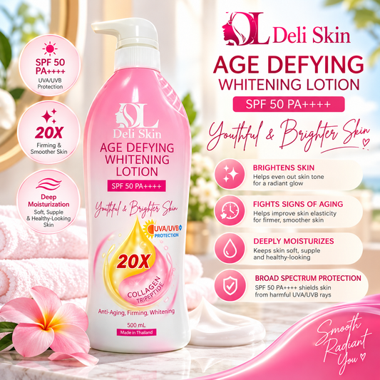 Deli Skin - Age Defying Whitening Lotion with SPF50 PA++++ (500ml)