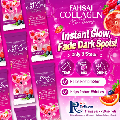 Fahsai - Collagen Mix Berry Powder Drink (30 x 10g)